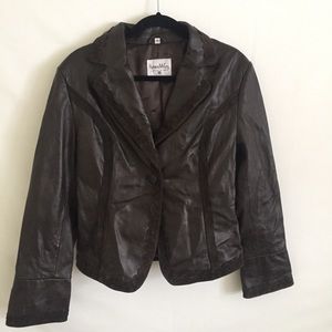 Pamela McCoy Genuine Leather Brown Jacket